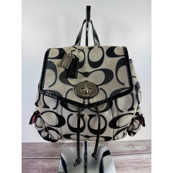 Coach Handbags - Coach Poppy Signature Sateen Lurex Backpack B1120-16696 Shoulder Bag